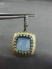 ESTATE .60CT DIAMOND & LIGHT QUARTZ 14KT BLACK & YELLOW GOLD FILIGREE EARRINGS