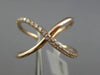 ESTATE WIDE .25CT ROUND DIAMOND 14KT ROSE GOLD 3D INFINITY X LOVE FUN RING