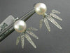 ESTATE .33CT DIAMOND & AAA SOUTH SEA PEARL 14KT WHITE GOLD SPIKE JACKET EARRINGS