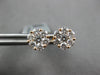 ESTATE 1.0CT DIAMOND 18KT ROSE GOLD 3D CLASSIC FLOWER INVISIBLE STUD EARRINGS