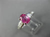 ESTATE 1.88CT DIAMOND & AAA PINK SAPPHIRE 14KT WHITE GOLD ENGAGEMENT RING #26004