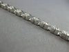 ESTATE 1.29CT DIAMOND 14KT WHITE GOLD 3D CLASSIC ROUND XO LOVE TENNIS BRACELET
