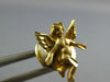 ESTATE 14KT YELLOW GOLD 3D HANDCRAFTED CLASSIC DIAMOND CUT ANGEL PIN #26996