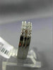 ESTATE .55CT DIAMOND 18KT WHITE GOLD 3D CLASSIC 3 ROW WEDDING ANNIVERSARY RING