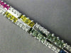 ESTATE WIDE 9.24CT DIAMOND & AAA MULTI GEM 14K WHITE GOLD SQUARE TENNIS BRACELET