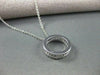 ESTATE .70CTW DIAMOND OPEN CIRCLE OF LOVE 14KT WHITE GOLD PENDANT F/G VS #17087