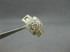 ESTATE WIDE .70CT SQUARE BEZEL DIAMOND 14KT W&Y GOLD ENGAGEMENT RING #18676