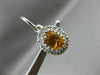 ESTATE 2.33CT DIAMOND & YELLOW SAPPHIRE 14KT WHITE GOLD OVAL LEVERBACK EARRINGS