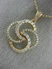 ESTATE LARGE .66CT DIAMOND 18KT ROSE GOLD 3D OPEN FLOWER CIRCLE OF LIFE PENDANT