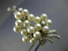 ANTIQUE LARGE 1.50CT OLD MINE DIAMOND & AAA PEARL PLATINUM 3D BROOCH PIN 23635
