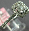 ESTATE .43CT DIAMOND 18KT WHITE GOLD 3D ROUND CLUSTER SQUARE HALO FUN RING