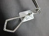 ESTATE LARGE 1.14CT DIAMOND 18KT WHITE GOLD ELONGATED TEAR DROP HANGING EARRINGS