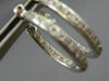 ESTATE .50CT DIAMOND 14K WHITE GOLD PAVE DOUBLE SIDED HOOP HUGGIE EARRINGS 17967
