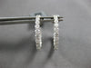ESTATE 1.70CT DIAMOND 18K WHITE GOLD 3D CLASSIC INSIDE OUT HOOP HANGING EARRINGS