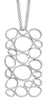 LARGE .96CT DIAMOND 18KT WHITE GOLD 3D MULTI SHAPE OPEN HALO RECTANGULAR PENDANT