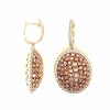 3.85CT WHITE & PINK DIAMOND 18KT WHITE & ROSE GOLD 3D PRINCESS & ROUND EARRINGS