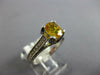 2.61CT DIAMOND & AAA YELLOW SAPPHIRE 14KT WHITE GOLD OVAL LUCIDA ENGAGEMENT RING