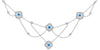 .50CT DIAMOND & AAA MOTHER OF PEARL 14KT WHITE GOLD LUCKY EVIL EYE FUN NECKLACE