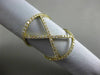 ESTATE LARGE .58CT ROUND DIAMOND 18KT YELLOW GOLD 3D OPEN X DESIGN FUN LOVE RING