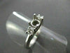 ESTATE .28CT DIAMOND 14KT W GOLD 3 STONE LUCIDA SEMI MOUNT ENGAGEMENT RING #722