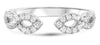 ESTATE .35CT DIAMOND 14KT WHITE GOLD 3D CLASSIC INFINITY TENSION LOVE RING