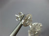 LARGE 11.24CT DIAMOND 18KT WHITE GOLD FLOWER TEAR DROP COCKTAIL HANGING EARRINGS