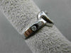 ESTATE WIDE .20CT DIAMOND 14KT WHITE GOLD 3D ETOILE BELT HEART FUN RING #15382