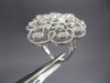 EXTRA LARGE 2.53CT DIAMOND 18KT WHITE GOLD MULTI FLOWER FILIGREE COCKTAIL RING