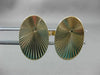 ESTATE EXTRA LARGE 14KT YELLOW GOLD OVAL SUNBURST CUFF LINKS #19858