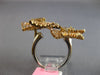 EXTRA LARGE 2.09CT WHITE & MOCHA DIAMOND 18KT WHITE & ROSE GOLD CRISS CROSS RING