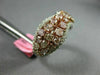 LARGE 3.54CT WHITE & PINK DIAMOND 18K WHITE & ROSE GOLD WEDDING ANNIVERSARY RING