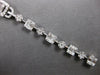 EXTRA LARGE 4.13CT DIAMOND 18K WHITE GOLD ROUND & BAGUETTE MULTI SQUARE BRACELET