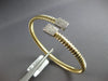 .52CT DIAMOND 14KT 2 TONE GOLD 3D PAVE CRISS CROSS FLEXIBLE CUFF BANGLE BRACELET