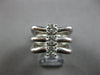 LARGE .60CT DIAMOND 14KT WHITE GOLD CLASSIC 3 STONE E/F VVS-VS LOVE RING #27873