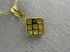 ESTATE .20CT PRINCESS DIAMOND 14KT YELLOW GOLD 3D SQUARE INVISIBLE PENDANT 25930