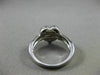 ESTATE WIDE .20CT DIAMOND 14KT WHITE GOLD 3D ETOILE BELT HEART FUN RING #15382
