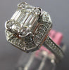 LARGE 1.65CT DIAMOND 18K WHITE GOLD 3D ROUND & BAGUETTE ETERNITY ENGAGEMENT RING