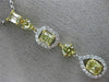 GIA 2.54CT MULTI CUT WHITE & FANCY YELLOW DIAMONDS 18K 2 TONE GOLD LOVE NECKLACE