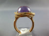 LARGE 16.80CT DIAMOND & AAA AMETHYST 14KT YELLOW GOLD DOME SHAPE LOVE KNOT RING