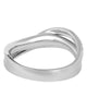 ESTATE .61CT WHITE & BLACK DIAMOND 18K WHITE GOLD SEMI ETERNITY ANNIVERSARY RING