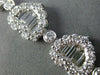 ESTATE LARGE 10.34CT ROUND BAGUETTE DIAMOND 18K WHITE GOLD HEART TENNIS BRACELET