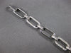 ESTATE WIDE & LONG 1.28CT DIAMOND 14K WHITE GOLD MULTI OVAL LINK TENNIS BRACELET