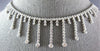 ESTATE 5.26CT DIAMOND 14KT WHITE GOLD CHANDELIER SEMI ETERNITY NECKLACE #27062