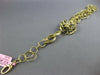 ESTATE LARGE .60CT DIAMOND & BLACK ENAMEL 14KT YELLOW GOLD FLOWER LINK BRACELET