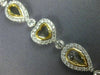 LARGE 13.95CT WHITE & FANCY YELLOW DIAMOND 18KT TWO TONE GOLD 3D TENNIS BRACELET
