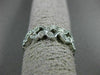 ESTATE .36CT DIAMOND 14K WHITE GOLD MULTI LEAF ETERNITY WEDDING ANNIVERSARY RING