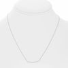 ESTATE 0.08CT DIAMOND 14KT WHITE GOLD 3D CLASSIC BAR LOVE NECKLACE
