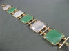 ESTATE WIDE & LONG 1.45CT DIAMOND & AVENTURINE 14KT ROSE GOLD 3D SQUARE BRACELET