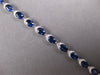 LARGE 10.73CT DIAMOND & AAA SAPPHIRE 14K WHITE GOLD OVAL & ROUND TENNIS BRACELET
