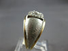 WIDE .36CT DIAMOND 14K 2 TONE GOLD 3D ROUND SQUARE MATTE & SHINY FUN RING #28029